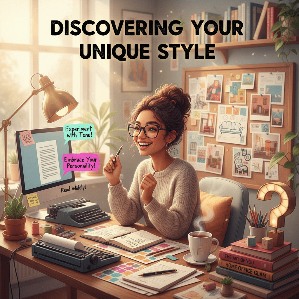 ai-photo-studio-1763463666025-1 Young woman writing at a cozy desk, surrounded by color swatches and inspirational notes, discovering her unique style. | Sky Rye Design Young woman writing at a cozy desk, surrounded by color swatches and inspirational notes, discovering her unique style.