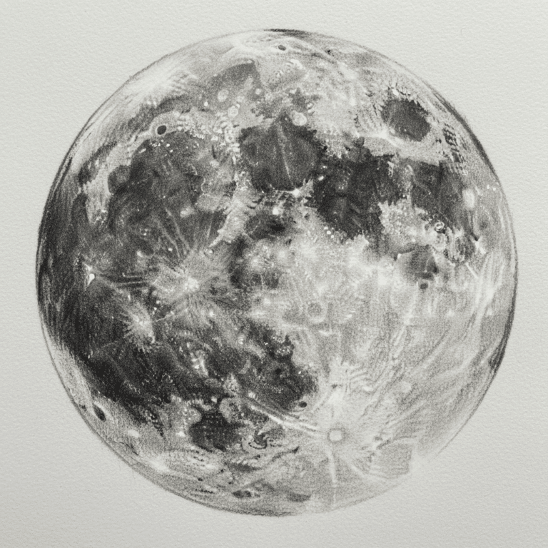 Moon Shell To Draw Moon Drawing Techniques: Capture the Cosmos on Paper