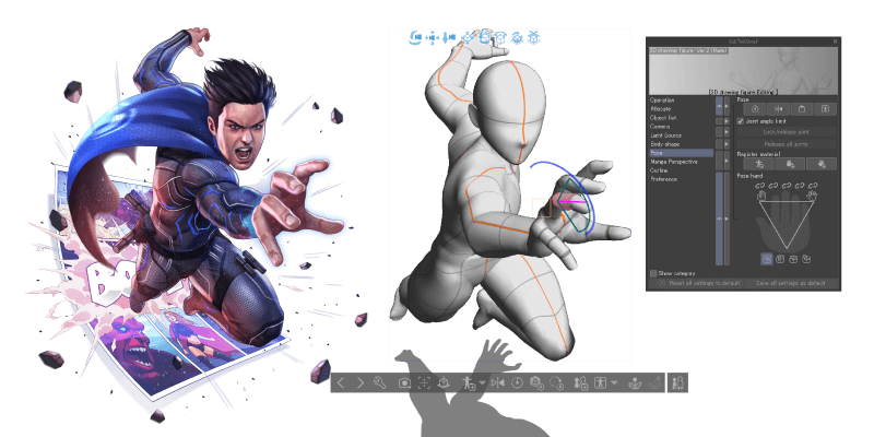 characterart_006 3D character model and dynamic superhero illustration, showcasing digital art and design tools for creative professionals. | Sky Rye Design 3D character model and dynamic superhero illustration, showcasing digital art and design tools for creative professionals.