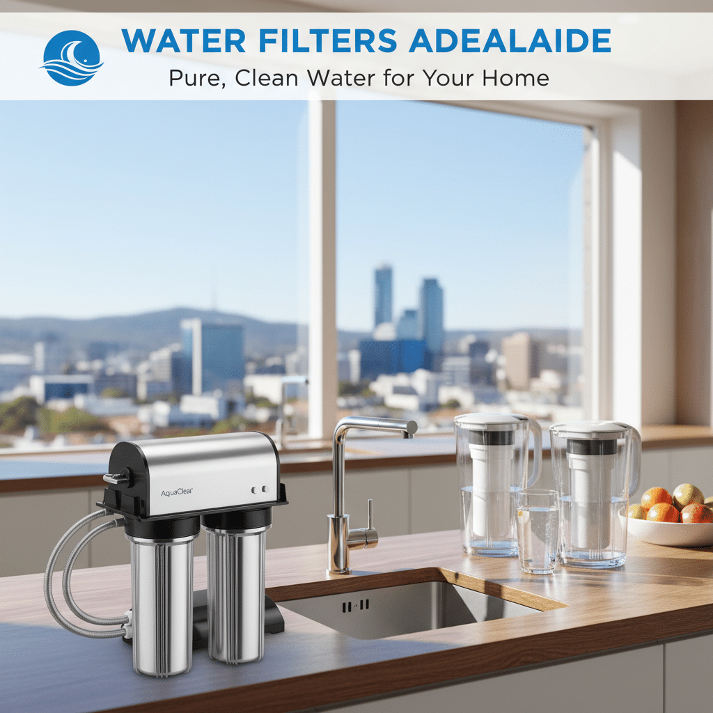 download Modern kitchen with water filter system and pitchers, skyline view. Clean water for Adelaide homes. | Sky Rye Design Modern kitchen with water filter system and pitchers, skyline view. Clean water for Adelaide homes.