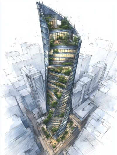 Clean Building Drawing Sustainable Architecture Drawings: Green Building Principles
