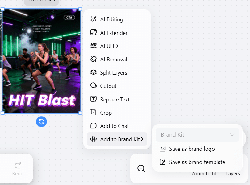 image Fitness class performing high-intensity interval training with neon lights and energetic atmosphere. Text reads 'HIT Blast'. | Sky Rye Design Fitness class performing high-intensity interval training with neon lights and energetic atmosphere. Text reads 'HIT Blast'.