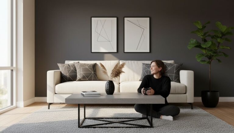 accent wall living room accent wall living room | Sky Rye Design accent wall living room