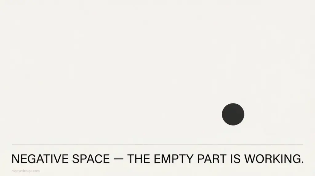 unnamed+-+2026-03-20T022537748 Minimalist negative-space poster: small black dot and thin line on white background with bold caption NEGATIVE SPACE | Sky Rye Design Minimalist negative-space poster: small black dot and thin line on white background with bold caption NEGATIVE SPACE