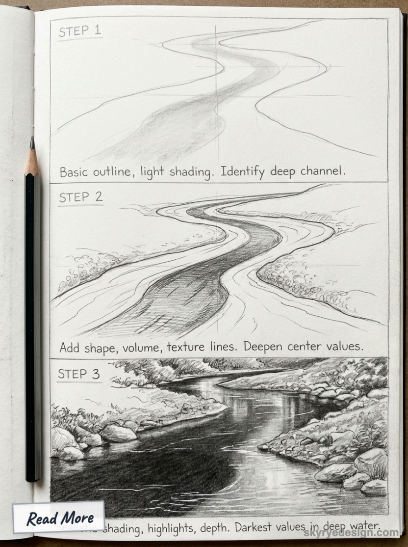 Cache River Draw How to Draw a River: Why Yours Looks Like a Blue Road