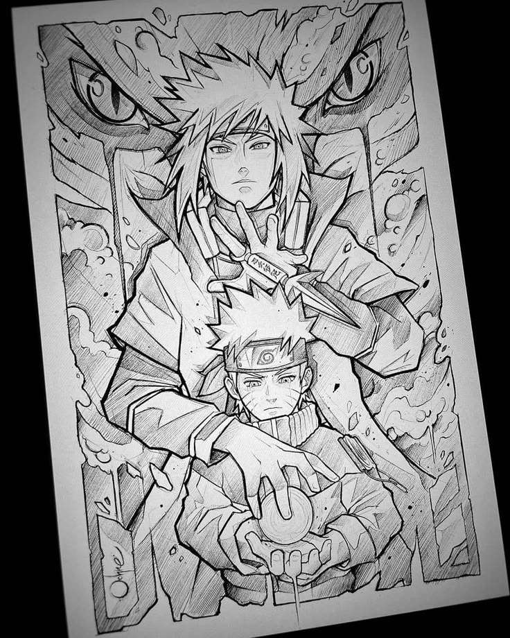 zftbhzdrhb Black and white Naruto fan art featuring two characters with intense expressions and powerful poses. | Sky Rye Design Black and white Naruto fan art featuring two characters with intense expressions and powerful poses.