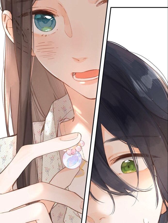 цеп4фу Anime characters sharing an intense moment, girl holding a pendant, emotional expressions, split panel comic style. | Sky Rye Design Anime characters sharing an intense moment, girl holding a pendant, emotional expressions, split panel comic style.