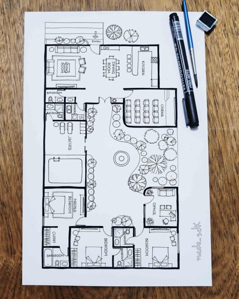 sketching floor plans