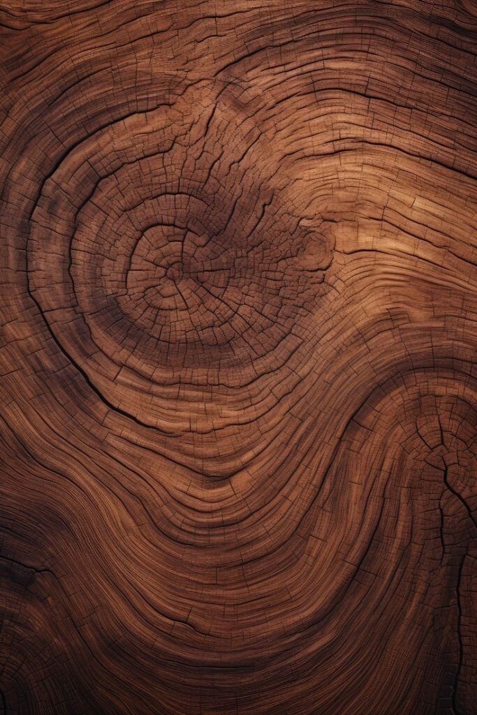 _ 1 Close-up of tree rings showing wood grain texture, highlighting natural patterns and aging details in a faded brown color palette. | Sky Rye Design Close-up of tree rings showing wood grain texture, highlighting natural patterns and aging details in a faded brown color palette.