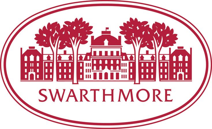 _ 1 Logo of Swarthmore featuring a red illustration of campus buildings and trees within an oval. | Sky Rye Design Logo of Swarthmore featuring a red illustration of campus buildings and trees within an oval.