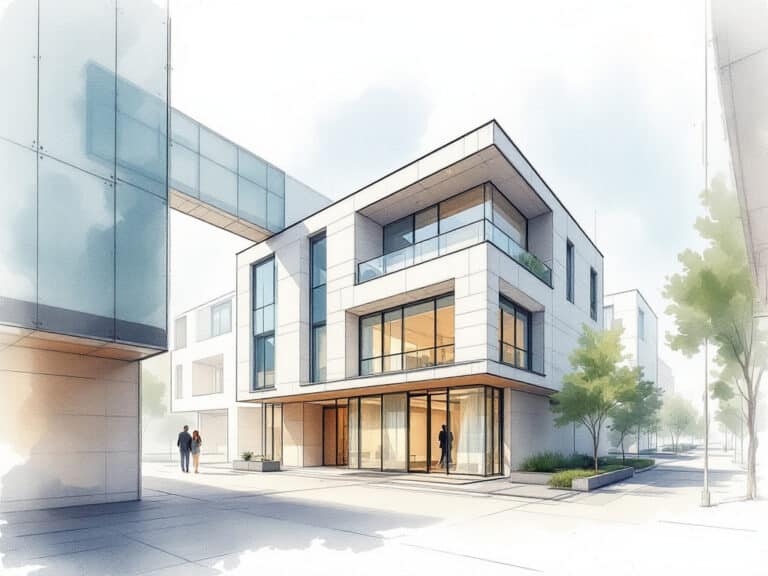 architectural perspective drawing