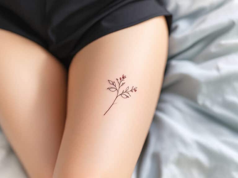 small thigh tattoos for women