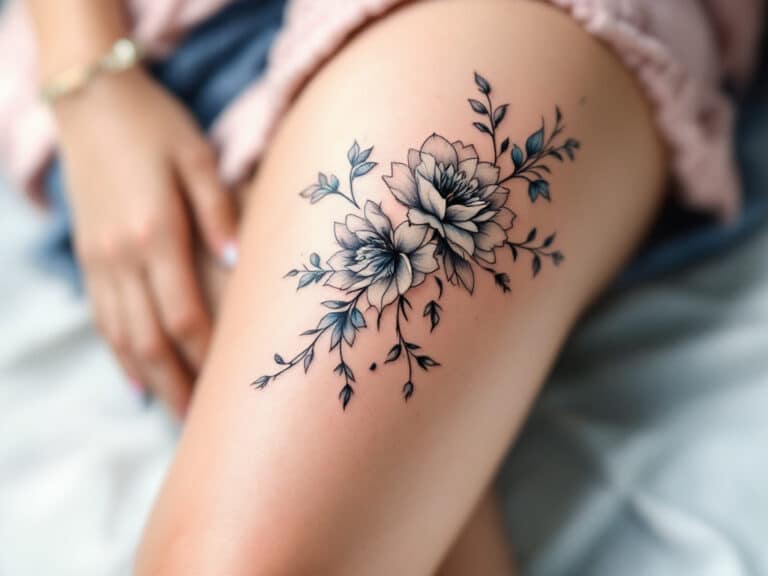 women thigh tattoo ideas