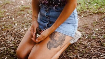 large thigh tattoos women