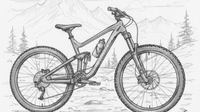 how to draw a mountain bike easy