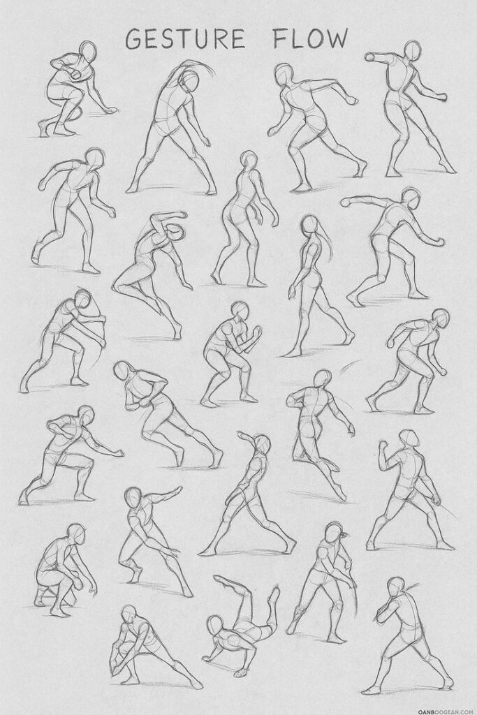 1f7e796e-3b71-433c-9e7b-4a7ce96e96a5 Various gesture drawing sketches depict dynamic human poses, exemplifying movement and flow in art. | Sky Rye Design Various gesture drawing sketches depict dynamic human poses, exemplifying movement and flow in art.