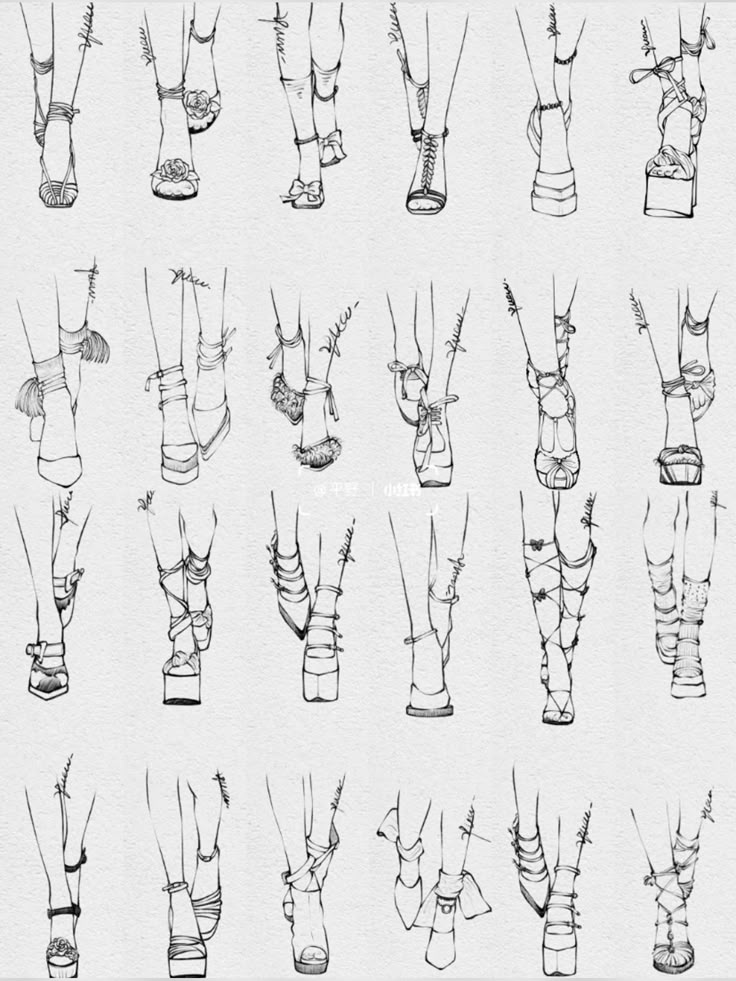 _ - 2025-12-10T120204119 Illustrated collection of 24 unique footwear designs, featuring diverse styles with intricate details on a textured background. | Sky Rye Design Illustrated collection of 24 unique footwear designs, featuring diverse styles with intricate details on a textured background.