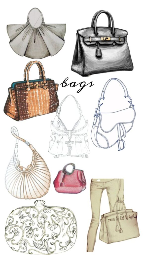 _ - 2025-12-10T120255631 Illustrated collection of various handbag designs, showcasing diverse styles in fashion accessories for a trendy look. | Sky Rye Design Illustrated collection of various handbag designs, showcasing diverse styles in fashion accessories for a trendy look.