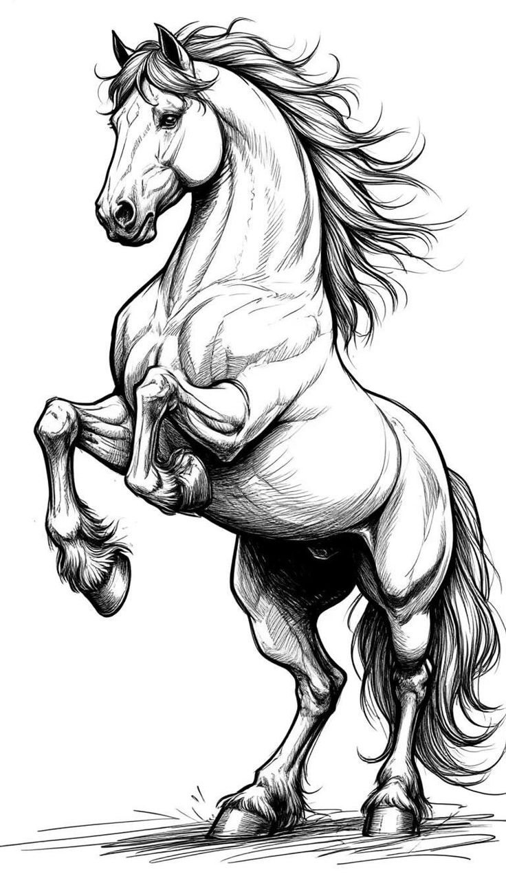 _ - 2025-12-10T131326764 Black and white sketch of a powerful stallion rearing up, showcasing detailed muscles and flowing mane. Perfect for equestrian art lovers. | Sky Rye Design Black and white sketch of a powerful stallion rearing up, showcasing detailed muscles and flowing mane. Perfect for equestrian art lovers.