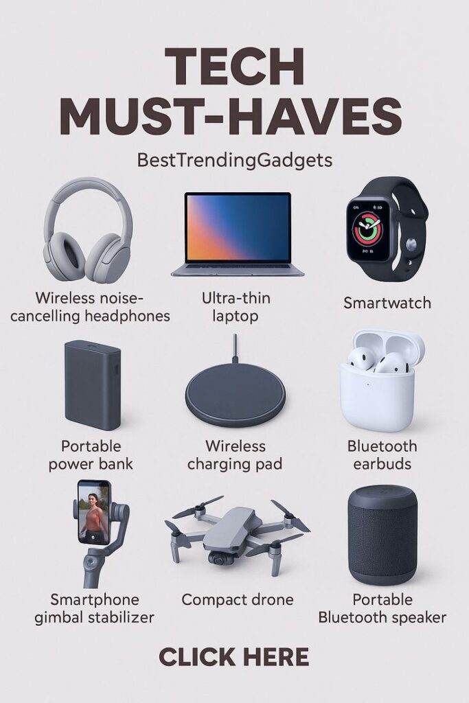 35+ Amazon New Gadgets _ Smart Appliances kitchen tools Unique Home Items - Amazon Prime Day Deals Tech must-haves: headphones, laptop, smartwatch, earbuds, power bank, charging pad, gimbal stabilizer, drone, Bluetooth speaker. | Sky Rye Design Tech must-haves: headphones, laptop, smartwatch, earbuds, power bank, charging pad, gimbal stabilizer, drone, Bluetooth speaker.