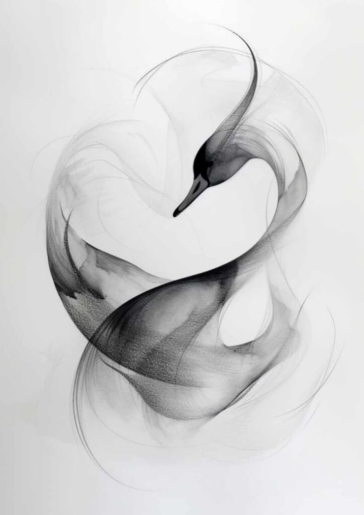 40 Times People Came Up With The Best Tattoo Designs And Shared Pics On This Online Group Abstract black and white illustration of a graceful swan in fluid motion, blending artistic style with dynamic elegance on a white background. | Sky Rye Design Abstract black and white illustration of a graceful swan in fluid motion, blending artistic style with dynamic elegance on a white background.