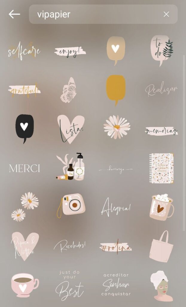 _ 54 Stickers with motivational words in pastel colors: selfcare, enjoy, grateful, to do, and icons like a camera, coffee, and flowers. | Sky Rye Design Stickers with motivational words in pastel colors: selfcare, enjoy, grateful, to do, and icons like a camera, coffee, and flowers.