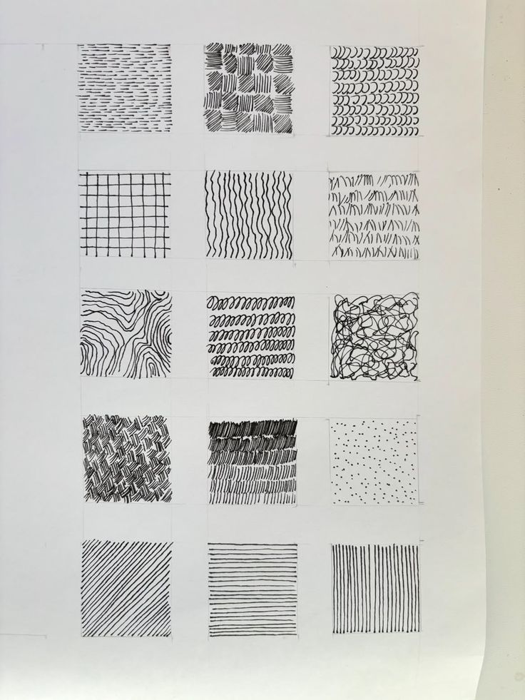 7368ba9abce611758c3503e1e76c58c5 Grid of 15 different black and white line patterns on paper, showcasing various abstract designs and textures. | Sky Rye Design Grid of 15 different black and white line patterns on paper, showcasing various abstract designs and textures.