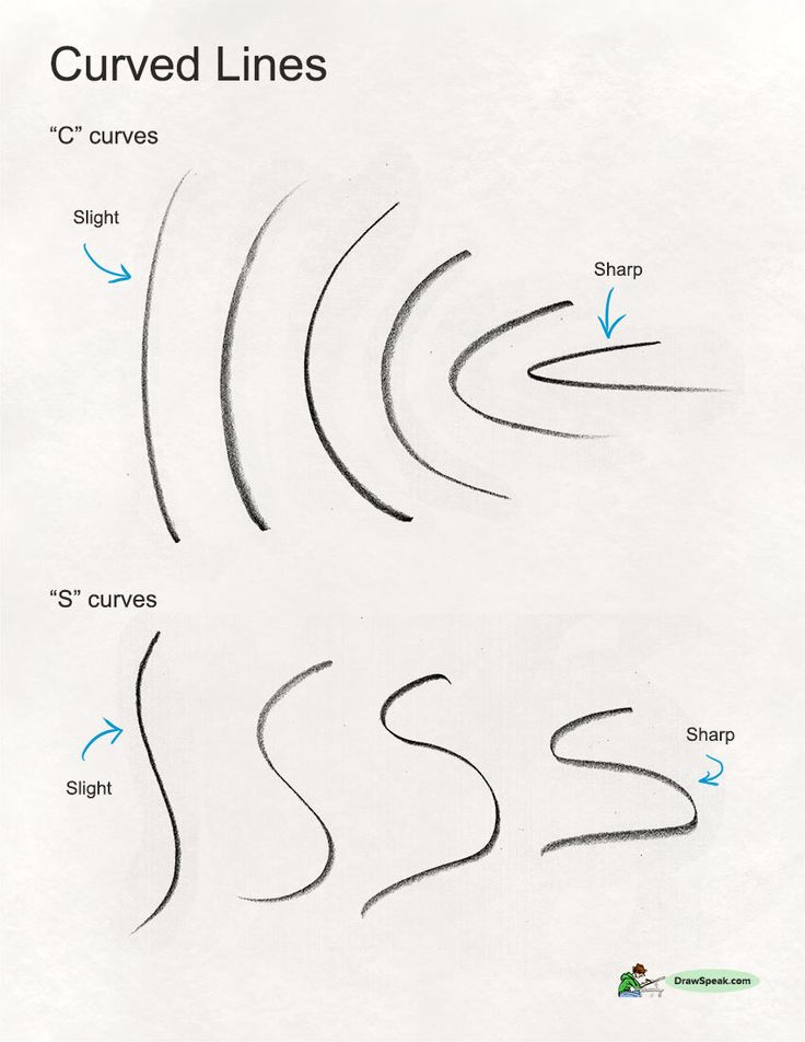 7e328d42d33ecdc38b2d24584b14e7ca Diagram of “C” and “S” curves showing slight to sharp variations for artistic line drawing techniques. | Sky Rye Design Diagram of “C” and “S” curves showing slight to sharp variations for artistic line drawing techniques.