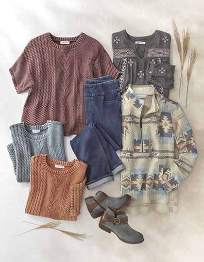 Cable Twist Shrug Cozy fall outfits featuring sweaters, patterned tops, jeans, and ankle boots, perfect for a stylish autumn wardrobe update. | Sky Rye Design Cozy fall outfits featuring sweaters, patterned tops, jeans, and ankle boots, perfect for a stylish autumn wardrobe update.