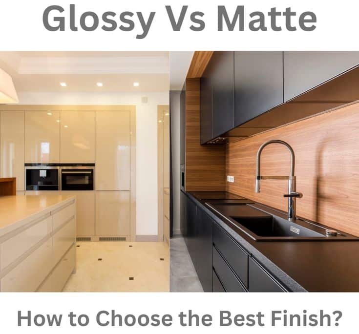 Glossy vs_ Matte_ How to Choose the Best Finish for Your Kitchen Cabinets Glossy vs matte kitchen design comparison, featuring sleek cabinetry finishes. Discover how to choose the best finish for your space. | Sky Rye Design Glossy vs matte kitchen design comparison, featuring sleek cabinetry finishes. Discover how to choose the best finish for your space.