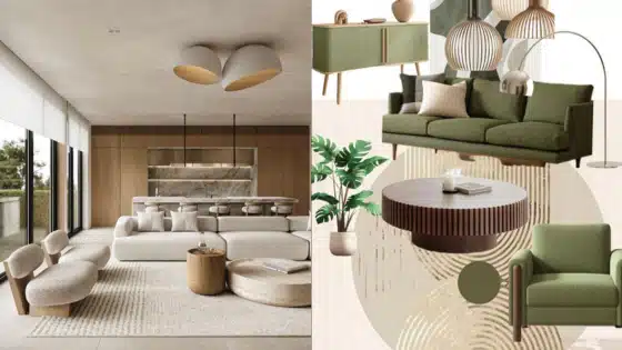 Viewing-Deck-Blog-_1_ Modern living room design featuring neutral tones, cozy seating, wooden accents, and green decor elements for a warm and stylish ambiance. | Sky Rye Design Modern living room design featuring neutral tones, cozy seating, wooden accents, and green decor elements for a warm and stylish ambiance.