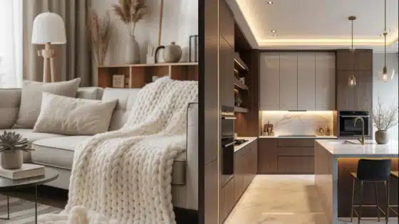 Viewing-Deck-Blog_-копия-_1_ Modern living room and kitchen design with cozy textures, neutral tones, elegant lighting, and stylish decor for a warm, inviting ambiance. | Sky Rye Design Modern living room and kitchen design with cozy textures, neutral tones, elegant lighting, and stylish decor for a warm, inviting ambiance.