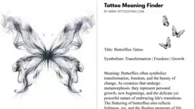 Abstract butterfly tattoo design symbolizing transformation, freedom, and growth. Perfect for embracing change and new beginnings.