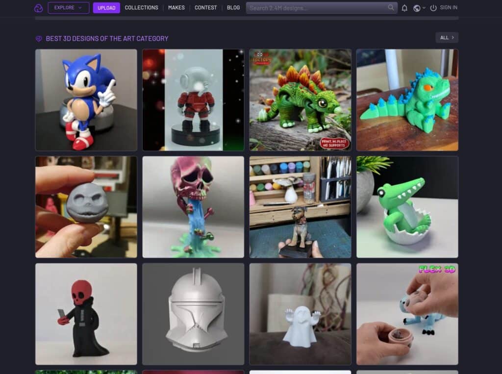 cults3d Collage of 3D printed art designs including characters, dinosaurs, and decorative figures showcasing creativity and craftsmanship. | Sky Rye Design Collage of 3D printed art designs including characters, dinosaurs, and decorative figures showcasing creativity and craftsmanship.