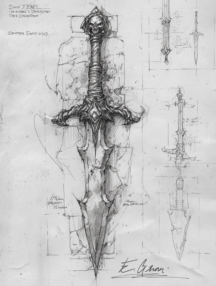dagger 📰 items design - created by Ev Ganin Intricate fantasy sword sketch with skull ornamentation on hilt, showcasing detailed design and artistic craftsmanship. | Sky Rye Design Intricate fantasy sword sketch with skull ornamentation on hilt, showcasing detailed design and artistic craftsmanship.
