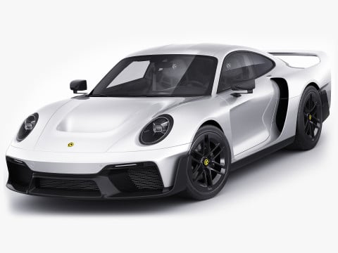 Sleek white sports car with aerodynamic design, black accents, and advanced features, showcasing a luxury performance vehicle.