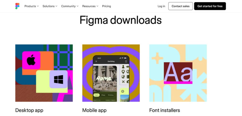 photo_2025-12-15_17-48-29 Figma downloads page showcasing desktop app, mobile app, and font installers with colorful graphics. | Sky Rye Design Figma downloads page showcasing desktop app, mobile app, and font installers with colorful graphics.