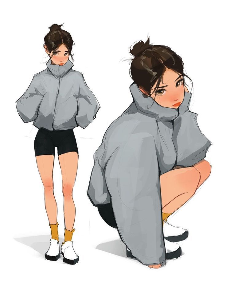 samdoesarts Stylish anime character in an oversized gray jacket, black shorts, yellow socks, and white shoes poses confidently. | Sky Rye Design Stylish anime character in an oversized gray jacket, black shorts, yellow socks, and white shoes poses confidently.