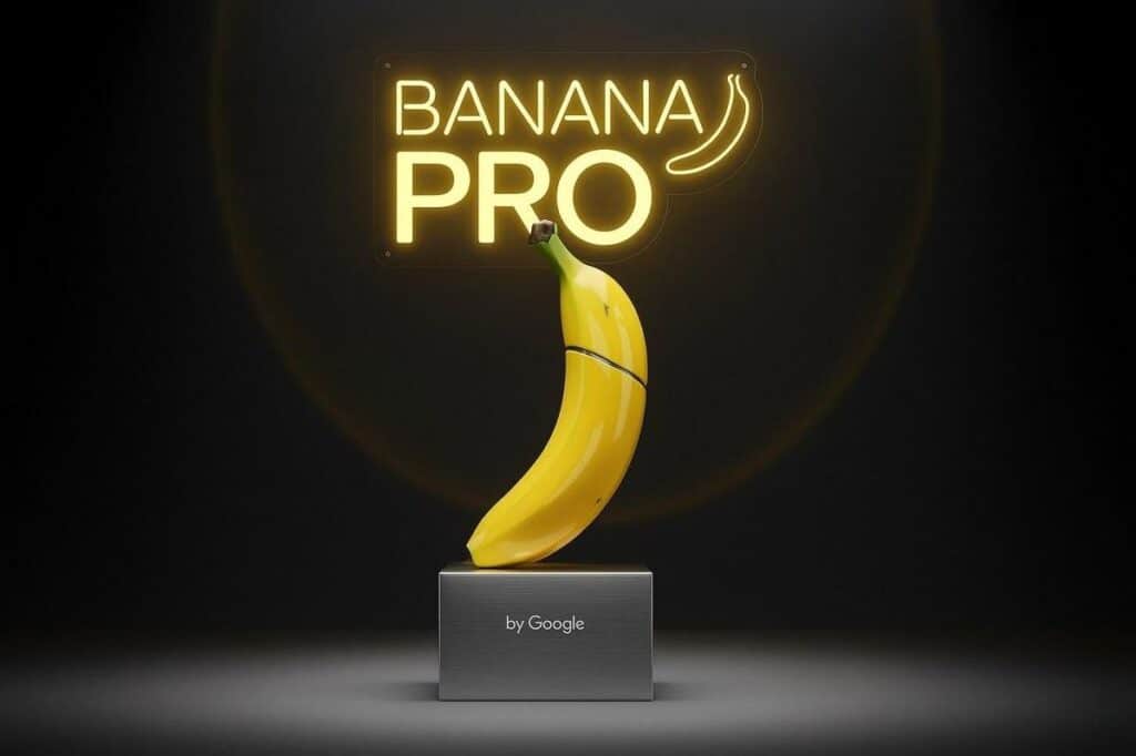 3d92eabb315064894409dc41969ec869 Creative Banana Pro concept by Google, showcasing a glowing banana sculpture atop a sleek pedestal against a dark backdrop. | Sky Rye Design Creative Banana Pro concept by Google, showcasing a glowing banana sculpture atop a sleek pedestal against a dark backdrop.