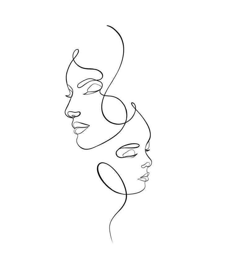 40 Times People Came Up With The Best Tattoo Designs And Shared Pics On This Online Group Minimalist one-line drawing of two intertwined female faces with elegant curved lines on a plain white background. | Sky Rye Design Minimalist one-line drawing of two intertwined female faces with elegant curved lines on a plain white background.