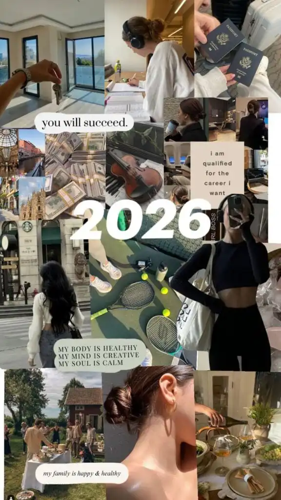 _ 45 Vision board for 2026: success, travel, health, and personal growth. Inspiring affirmations and vivid snapshots of future goals. | Sky Rye Design Vision board for 2026: success, travel, health, and personal growth. Inspiring affirmations and vivid snapshots of future goals.