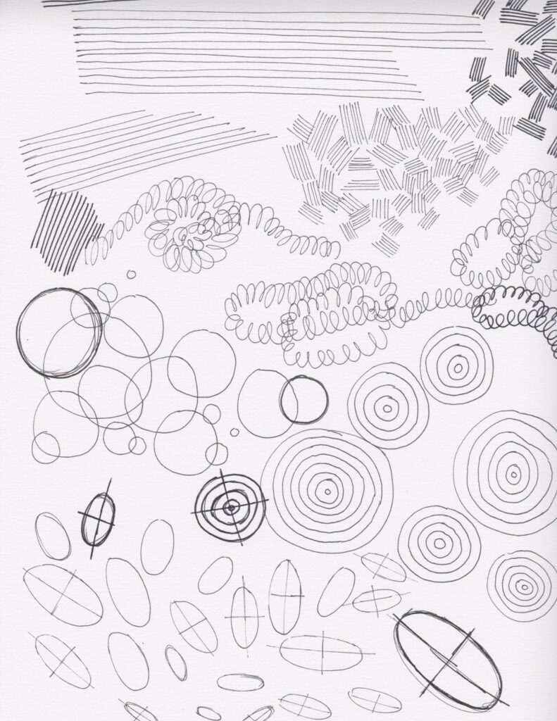 6314e16a457ea3a0a5701b75cda38196 Abstract black pen doodles on white paper: lines, spirals, circles, and ovals create a dynamic, random pattern. | Sky Rye Design Abstract black pen doodles on white paper: lines, spirals, circles, and ovals create a dynamic, random pattern.