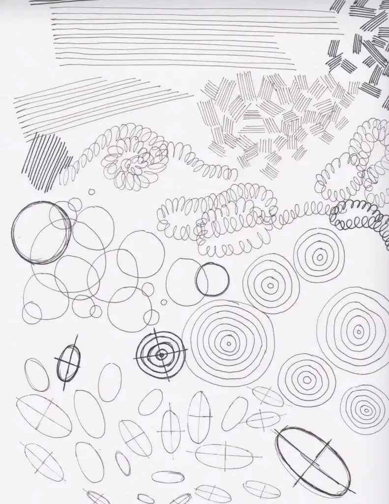 6314e16a457ea3a0a5701b75cda38196 Abstract black pen doodles on white paper: lines, spirals, circles, and ovals create a dynamic, random pattern. | Sky Rye Design Abstract black pen doodles on white paper: lines, spirals, circles, and ovals create a dynamic, random pattern.