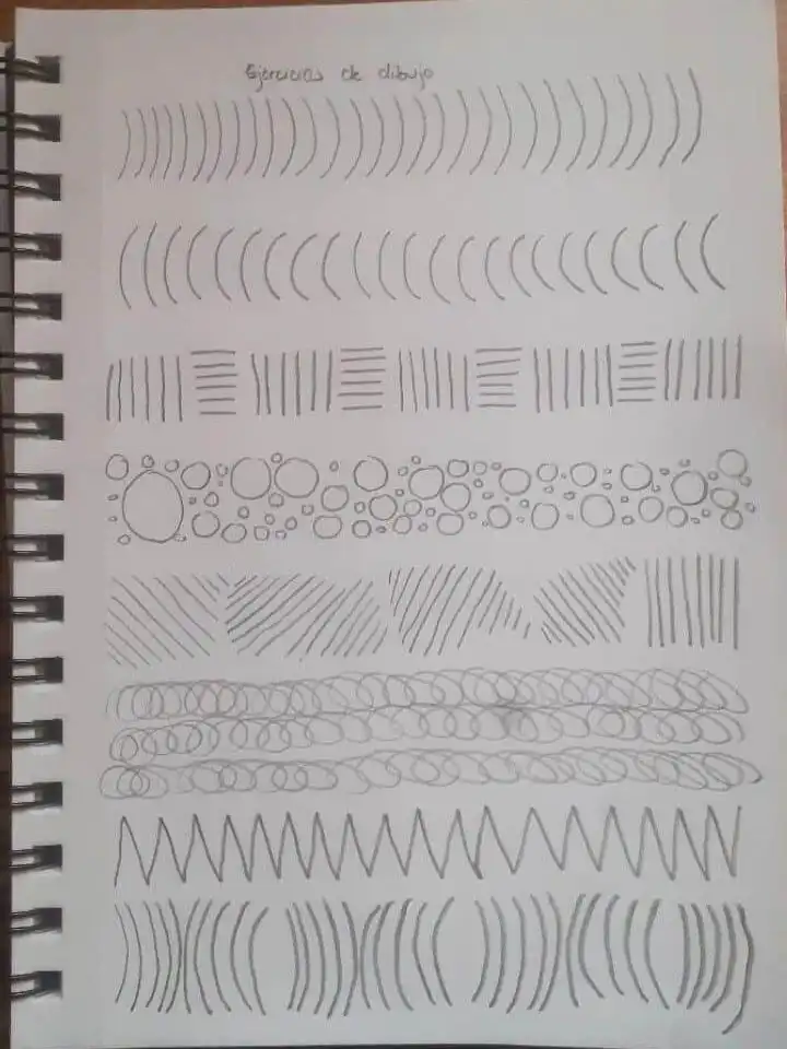 d5281dc3bb23aa138589739ef64f8a05 Drawing practice sheet with various line patterns and circles, enhancing sketching skills and hand coordination. | Sky Rye Design Drawing practice sheet with various line patterns and circles, enhancing sketching skills and hand coordination.