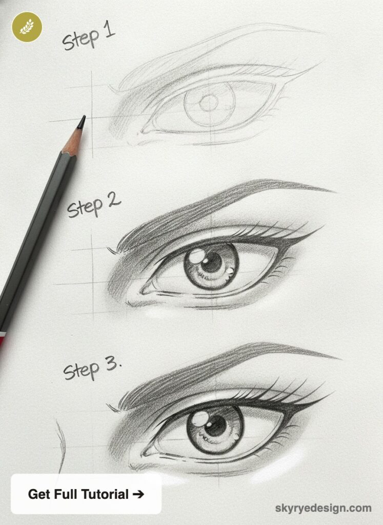 anime-tutorial-man-eyes Eye drawing tutorial: three-step pencil sketch with grid lines and a pencil. | Sky Rye Design Eye drawing tutorial: three-step pencil sketch with grid lines and a pencil.