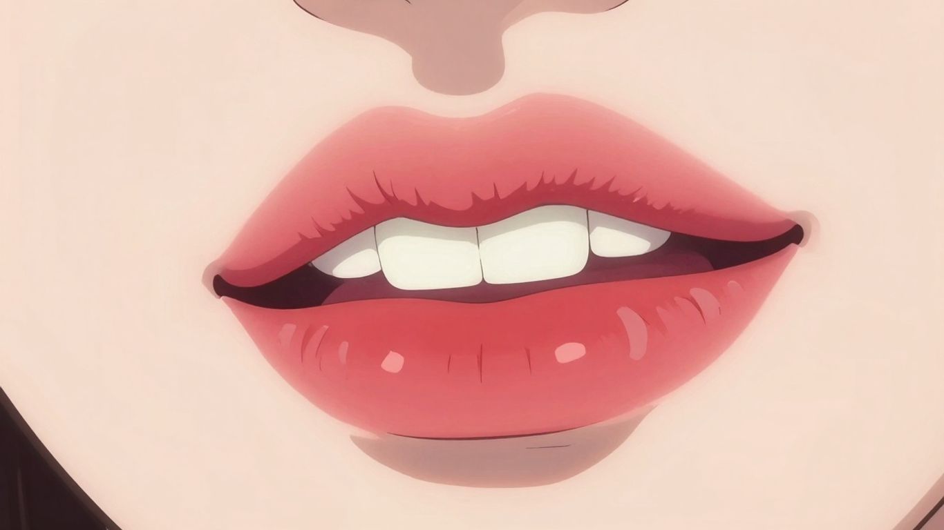 Anime lips drawing tutorial close-up