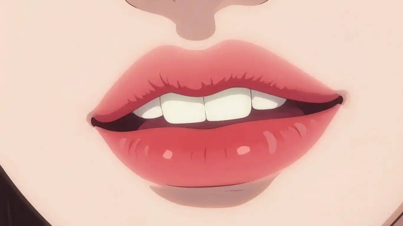 Anime lips drawing tutorial close-up