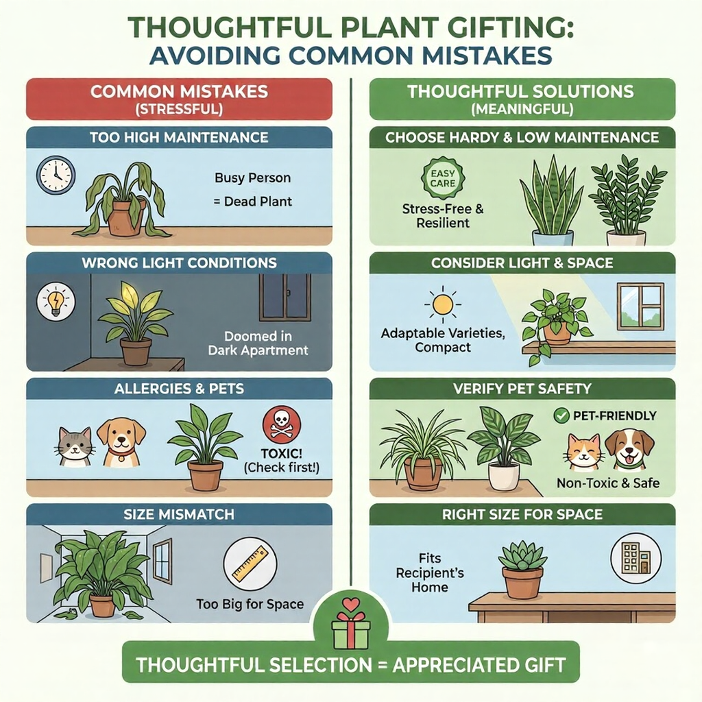 unnamed - 2026-02-23T023845041 Infographic: plant gifting dos and don'ts - pick low-maintenance, right light, pet-safe, properly sized plants. | Sky Rye Design Infographic: plant gifting dos and don'ts - pick low-maintenance, right light, pet-safe, properly sized plants.