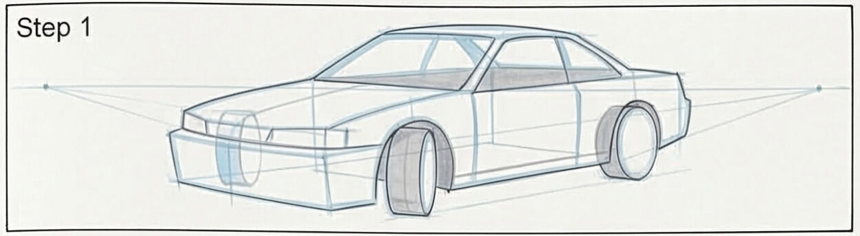 Drift Car Drawing: From Blank Page to Smoke & Stance