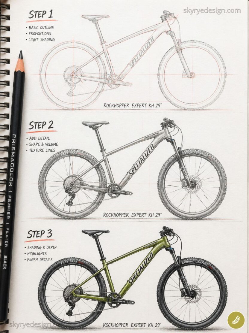 How to Draw a Bike Easy: 10-Step Sketch Guide